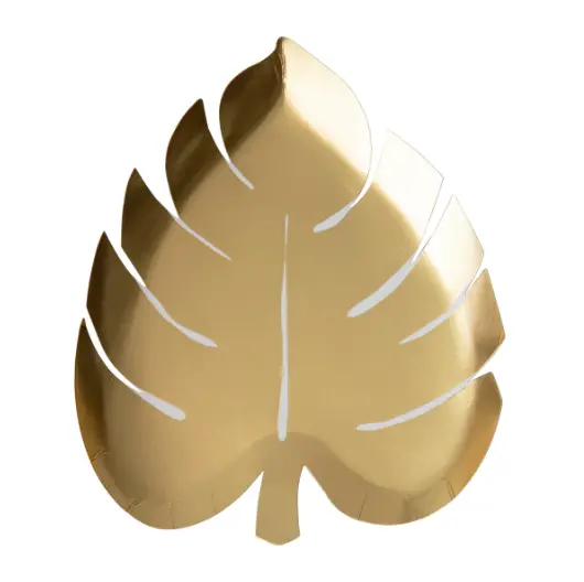 Gold Palm Leaf Plates 1