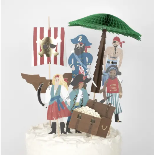 Pirates & Palm Tree Cake Toppers 1