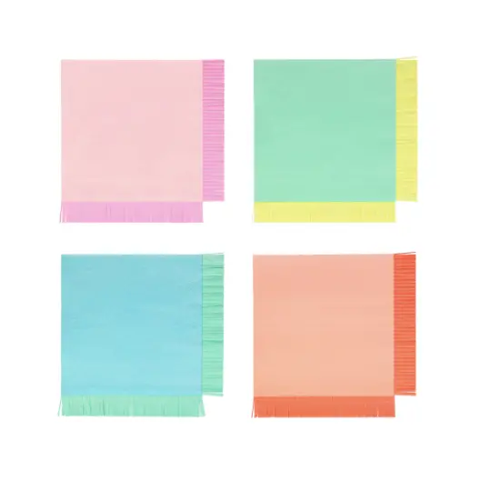 Neon Fringe Large Napkins 1