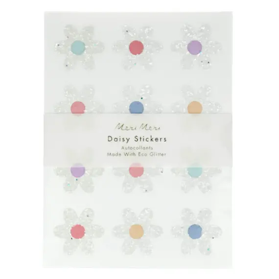 Glitter Daisy Stickers 1
