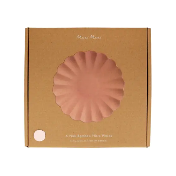 Pink Reusable Bamboo Plates 1