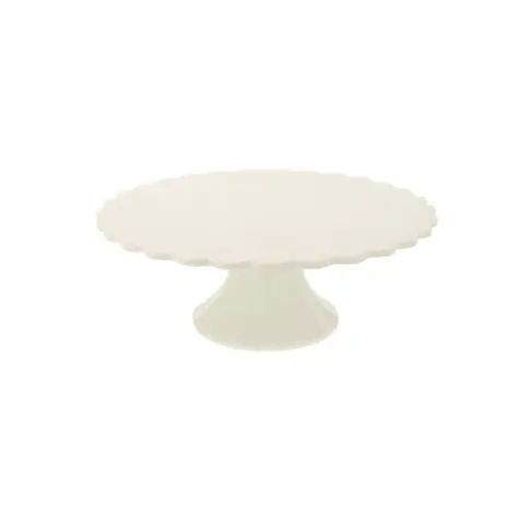 Small Reusable Bamboo Cake Stand - Cream 1