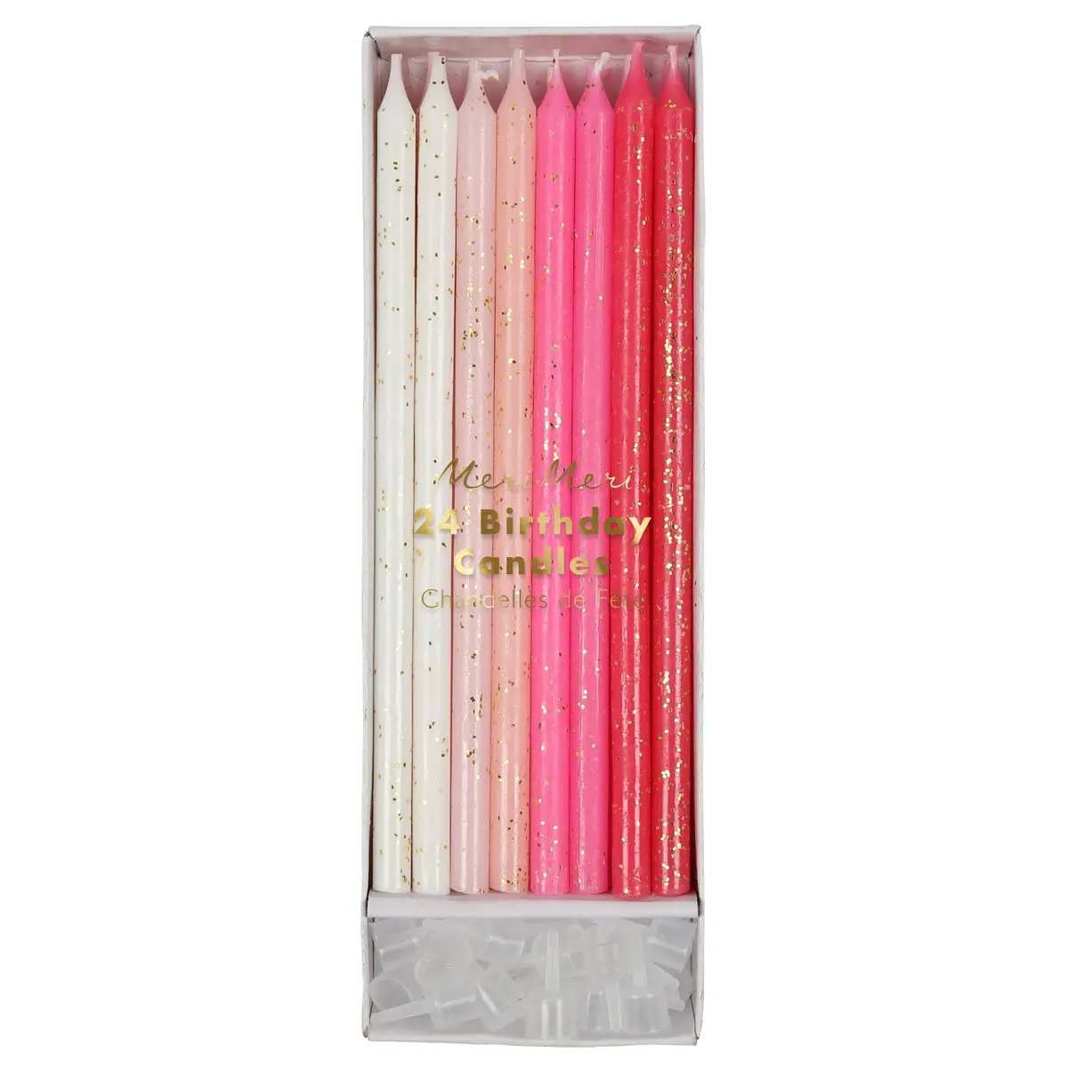 Pink Glitter Candles 1