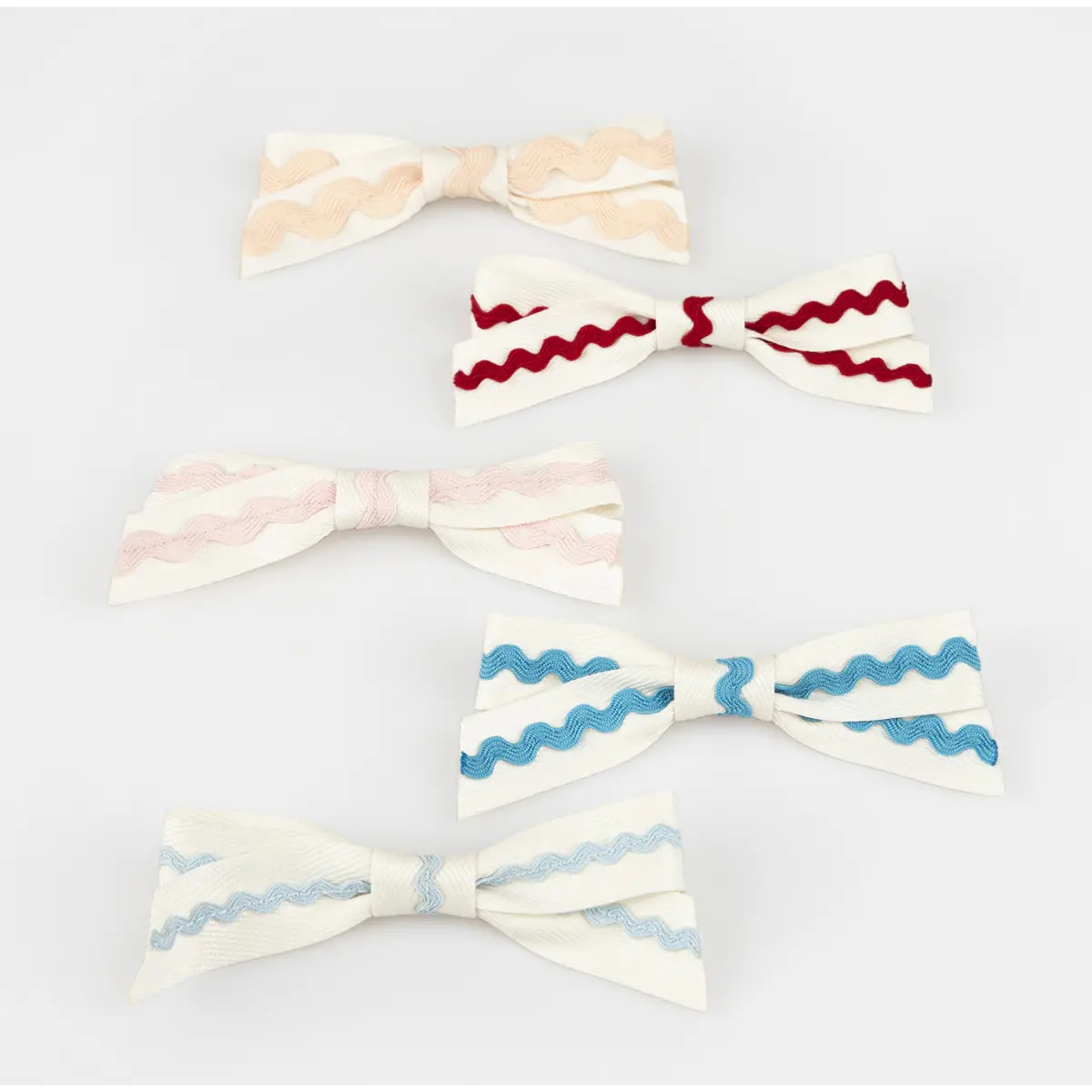 Ric Rac Bow Hair Clips 1