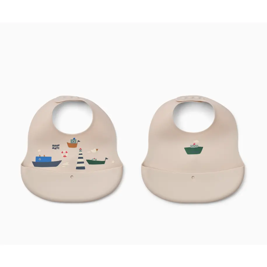 Ember Silicone Bib 2 Pack Various Colours 1