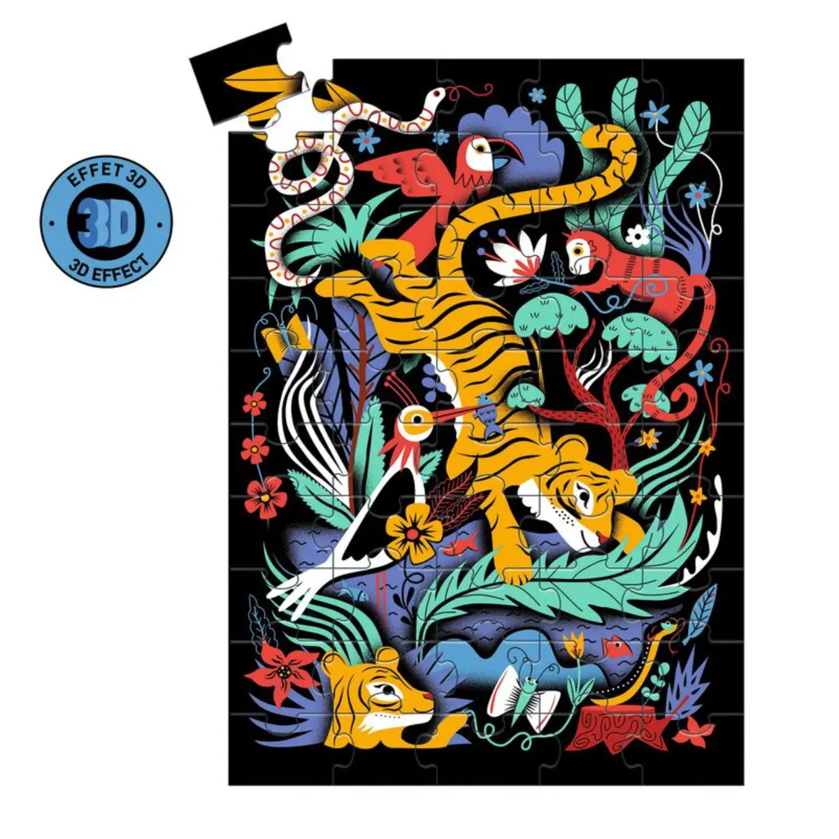 Wizzy Puzzle 50Pc - The Tiger's Leap 1