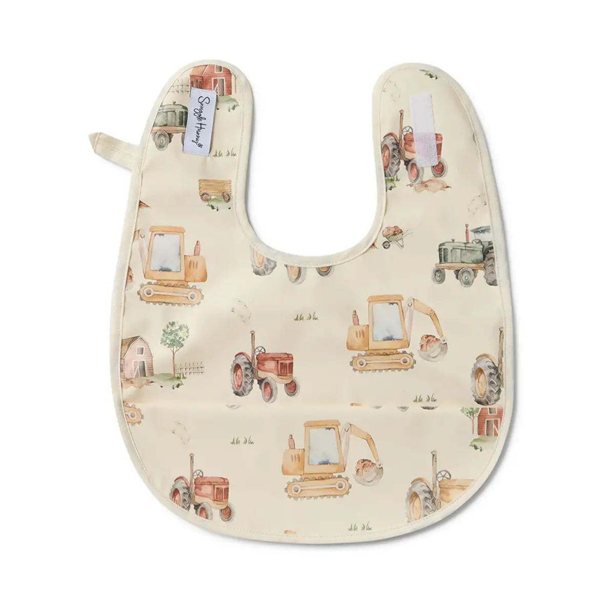 Diggers & Tractors Snuggle Bib 1