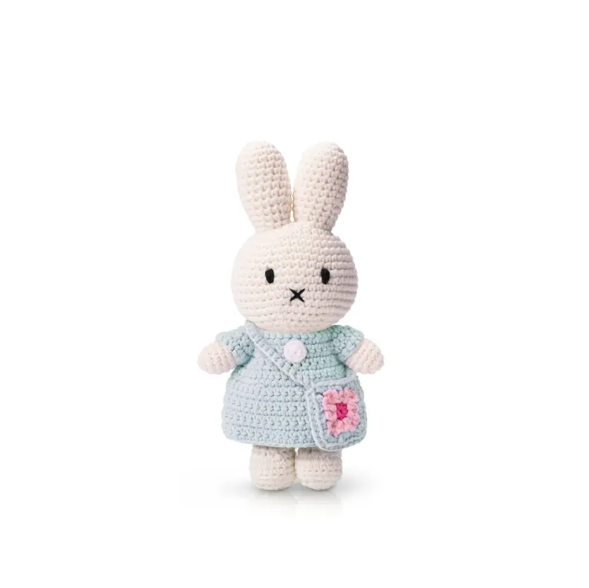 Handmade Miffy With Floral Bag & Dress Various Colours 1