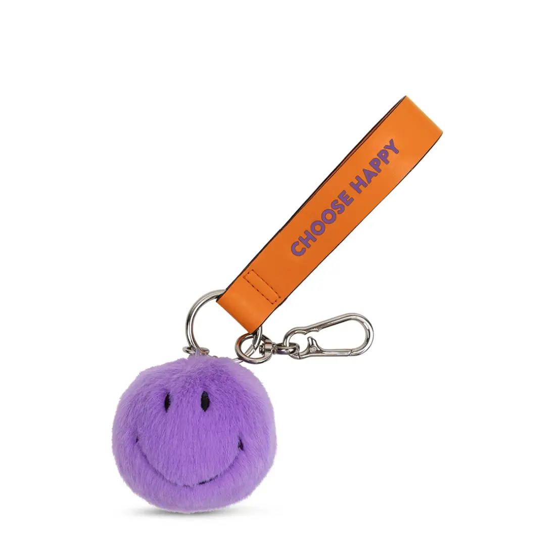 Smiley Eco Fuzzy Bag Charm Various Colours 1