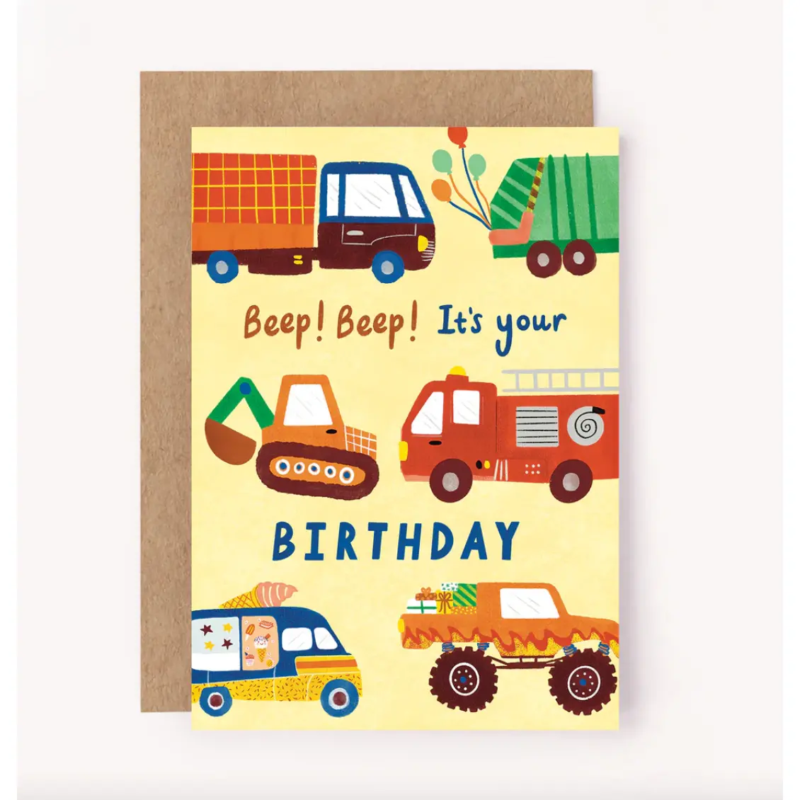 Vehicles Happy Birthday Card 1