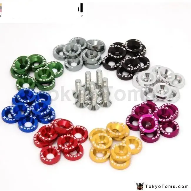 8Pcs/Set Jdm Style Fender Washers Bumper Washer Lisence Plate Bolts Kits For Civic Accord 1