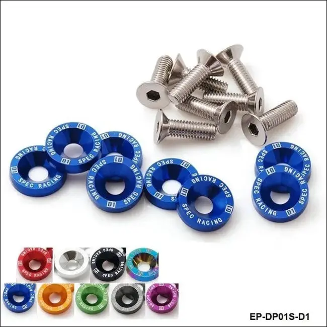8Pcs/Set Jdm Style Fender Washers Bumper Washer Lisence Plate Bolts Kits For Civic Accord 1