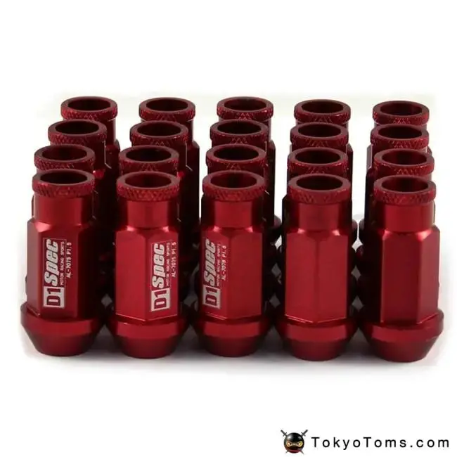 Aluminum 50Mm Spec Car Wheel Nuts M12x1.5/1.25 Racing Wheel Rims Lug Nuts 20Pcs/Set 1