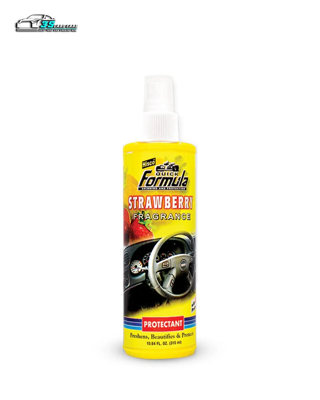 Shine Protects & Protectant – Strawberry | Vinyl, Rubber, Plastic & Leather Care – 315Ml | Formula | (Hisco) 1