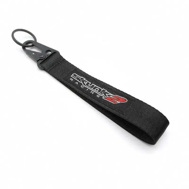 Skunk2 Tow Hook Clasp Keychain Black 1