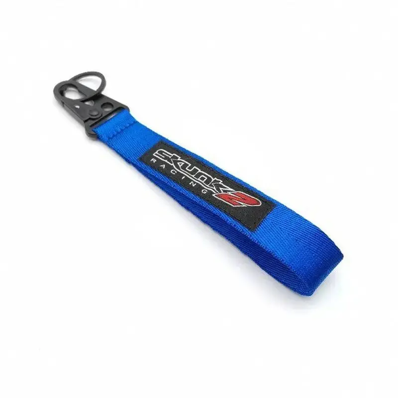 Skunk2 Tow Hook Clasp Keychain Blue 1