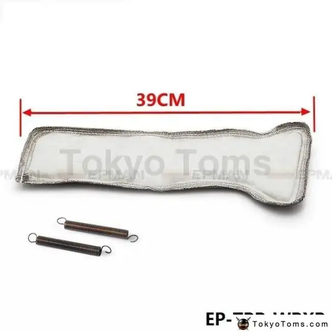 Turbo Steel Mesh Heat Shield Black / Sliver Stitch Blanket Wrap+Spring For Subaru Wrx 2