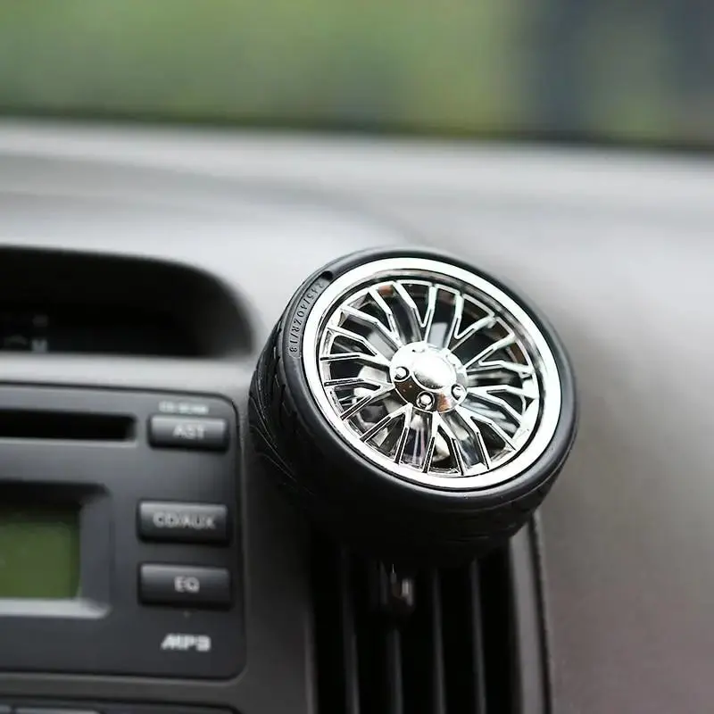 Spin Fashion Wheel Rim Tire Rubber Clip Car Truck Air Freshener Decoration Solid Perfume (Plastic Made) 1