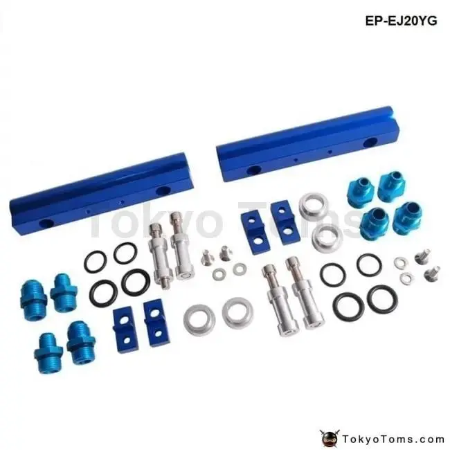 Subaru Wrx Sti Ej20 Ej20t Sti Aluminium Billet Top Feed Injector Fuel Rail Turbo Kit Blue High Quality 1