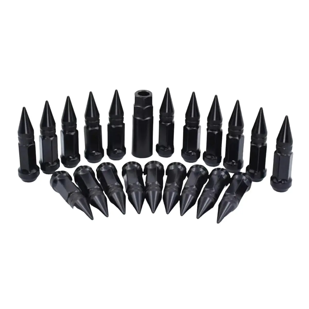 Super Steel Spike Universal Racing Wheel Lug Nuts (Black) 1