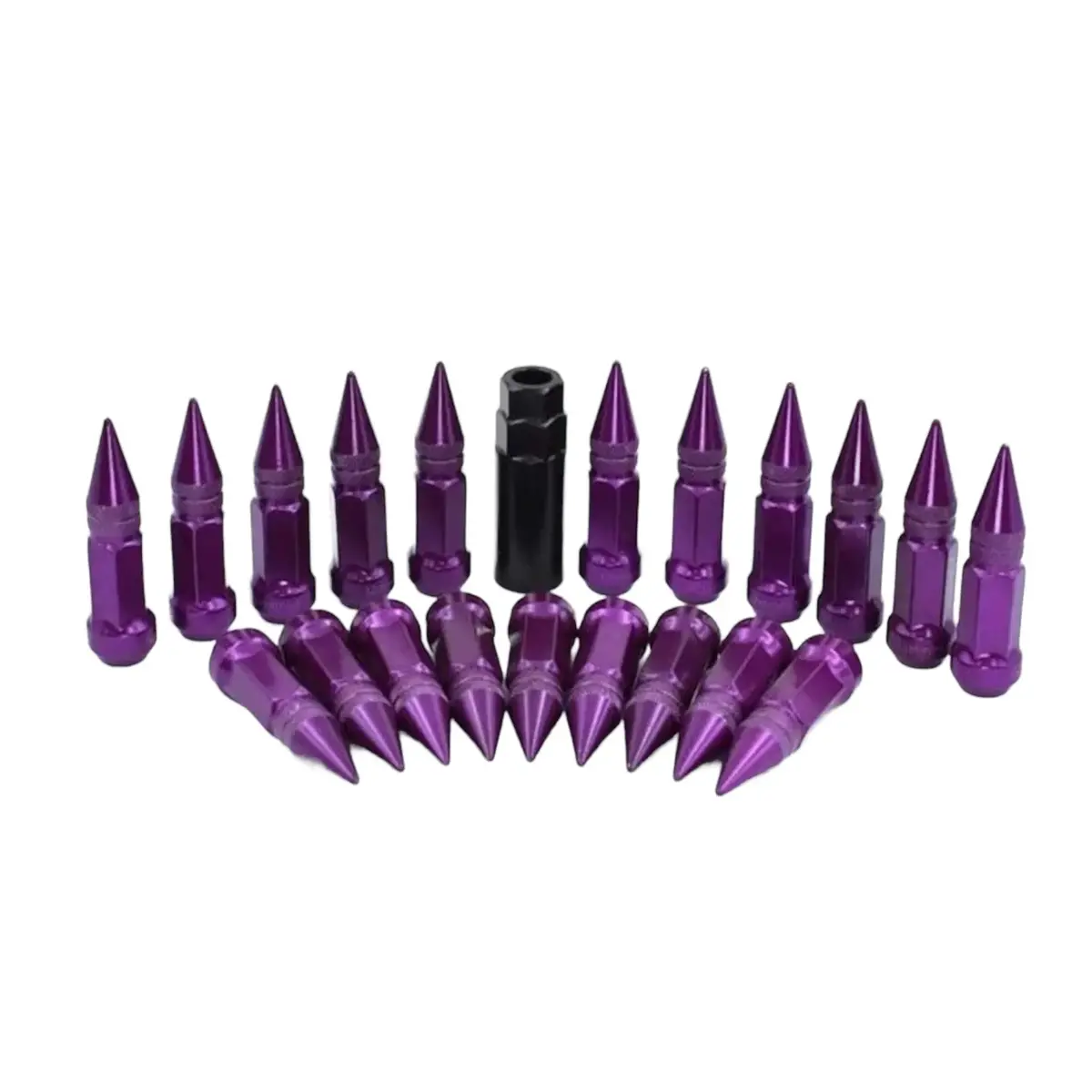 Super Steel Spike Universal Racing Wheel Lug Nuts (Purple) 1