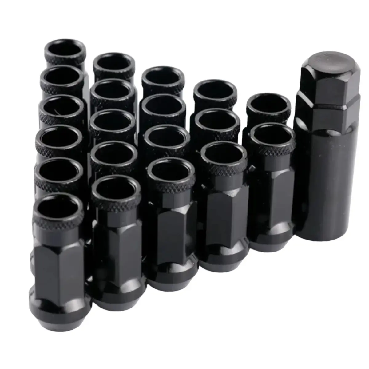 Super Steel Universal Racing Wheel Lug Nuts (Black) 1