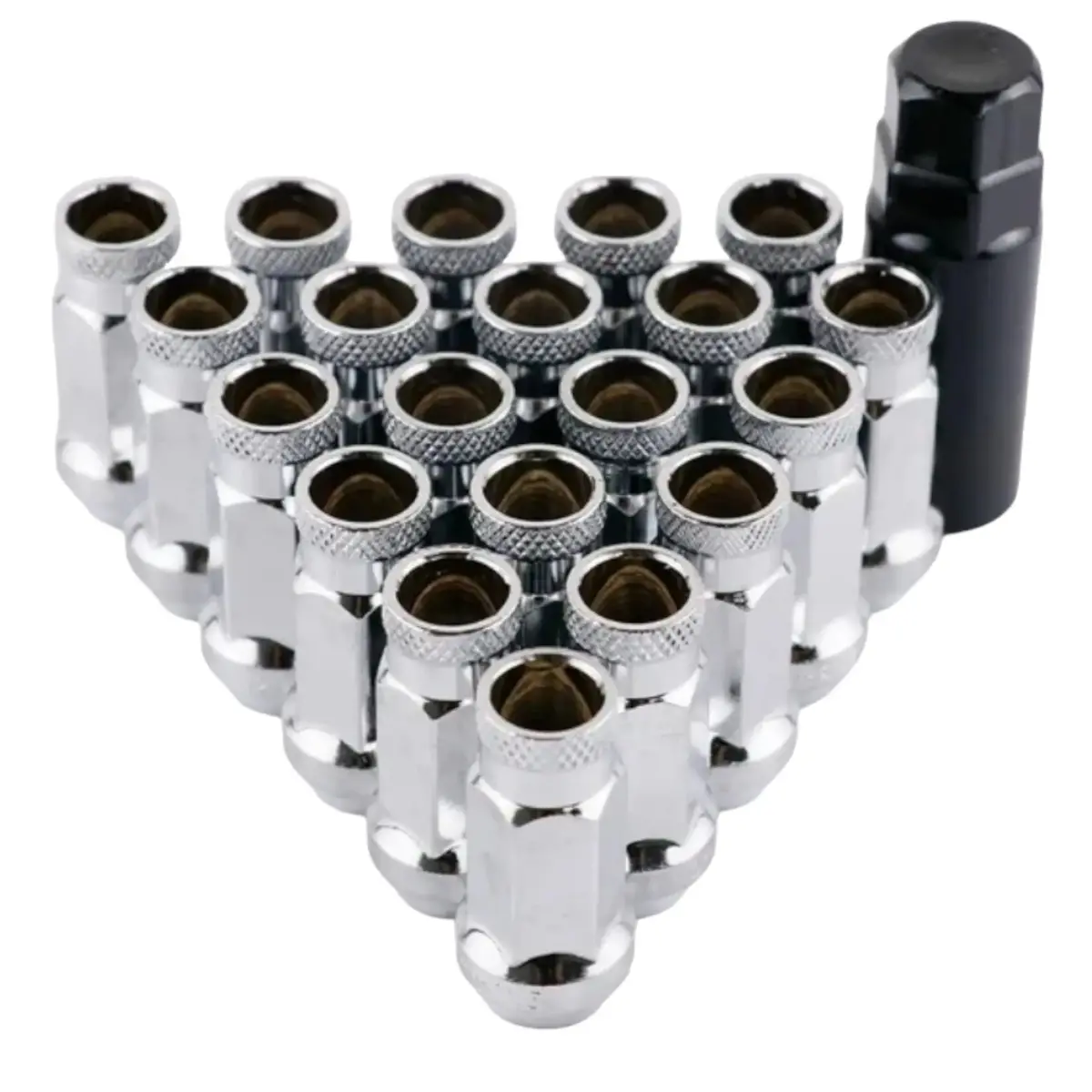 Super Steel Universal Racing Wheel Lug Nuts (Chrome) 1