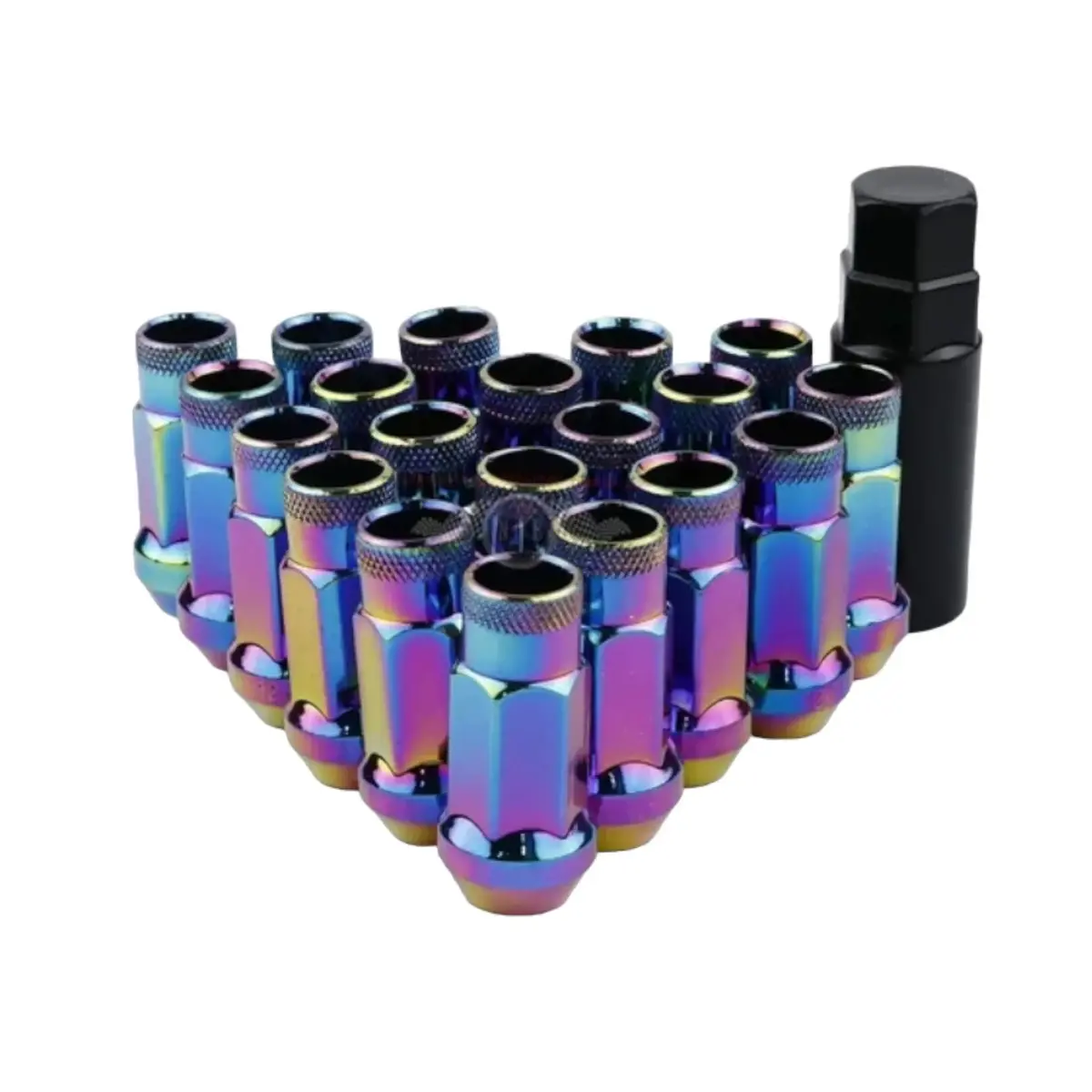 Super Steel Universal Racing Wheel Lug Nuts (Neo Chrome) 1