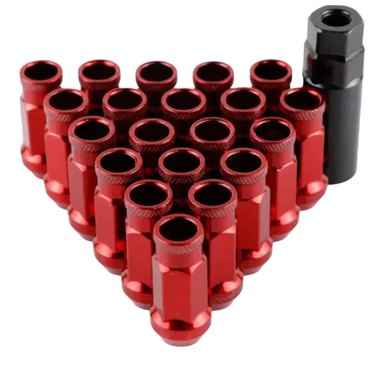 Super Steel Universal Racing Wheel Lug Nuts (Red) 1