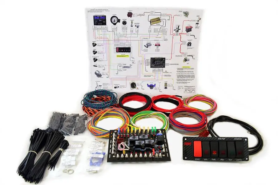 Krpe-Sd-Spd-8-Blk – K&R Performance Super Duty Wiring Kit With Black Faced Switch Panel 1