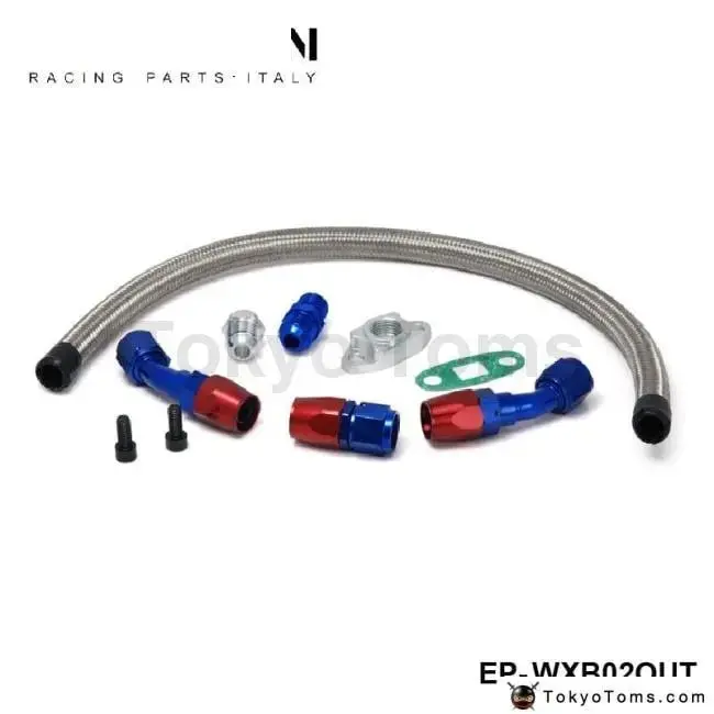 Turbo Oil Drain Return Line Kit+10An Fitting For Turbocharger T3/T4 Gt45 T04 1
