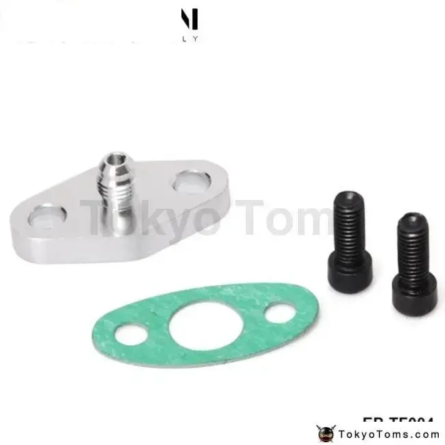 Turbo Oil Feed Inlet Flange Gasket Adapter Kit 4An 4 An Fitting T3 T3/T4 T04 1