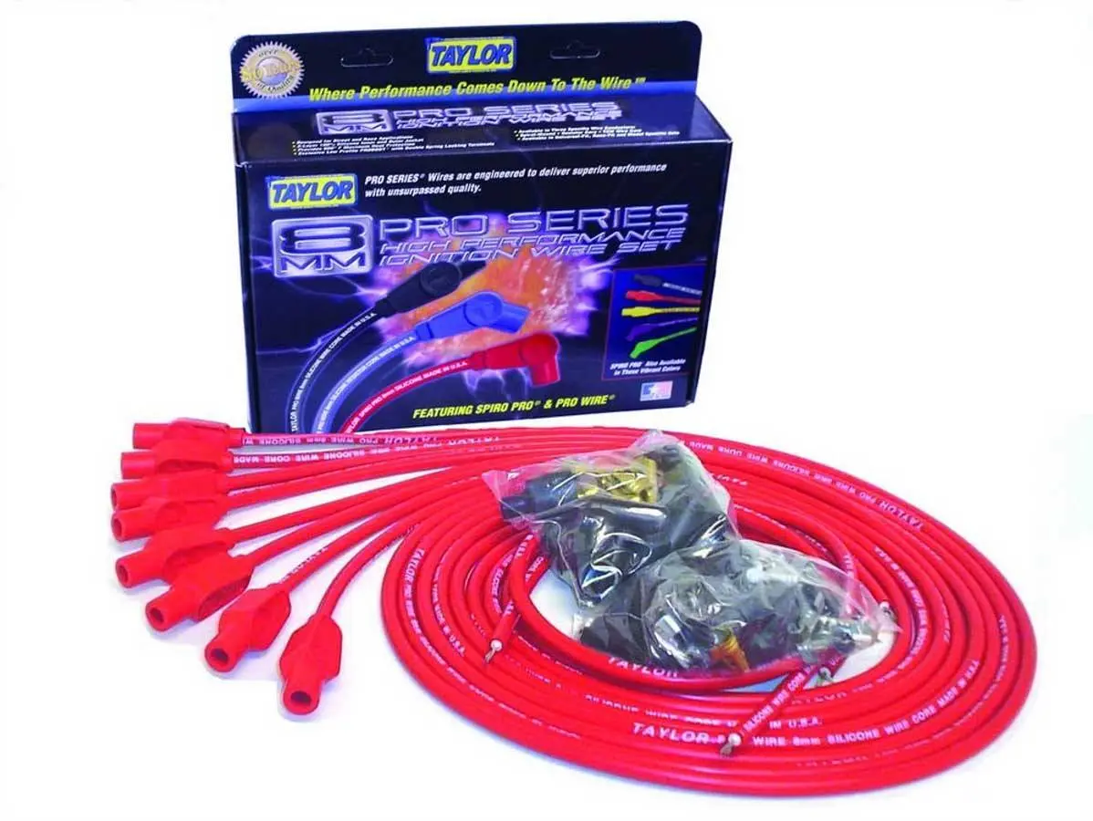 Taylor 8Mm Red Pro Wire 180 Dgr 1