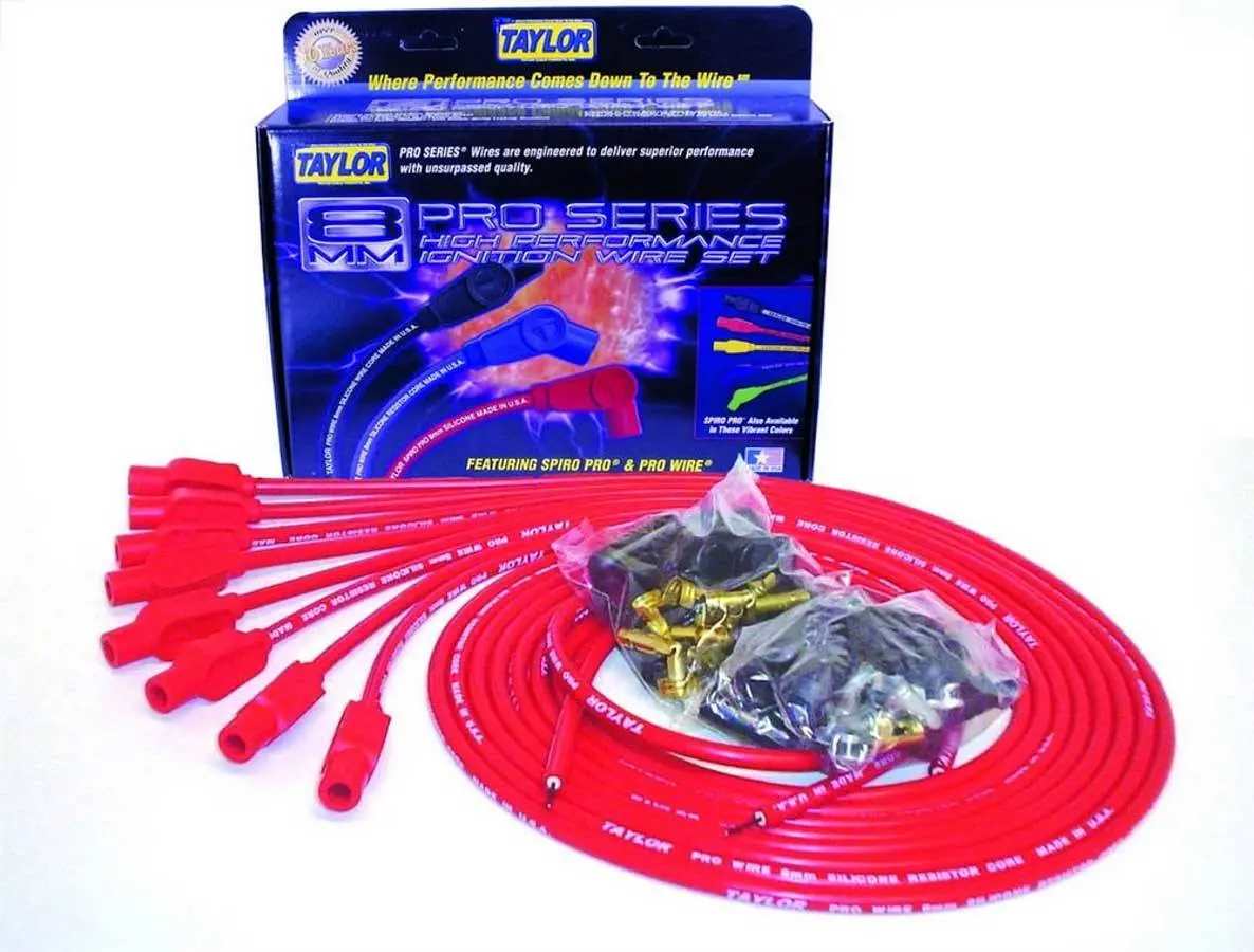 Taylor 8Mm Red Pro Wire 180 Dgr 1
