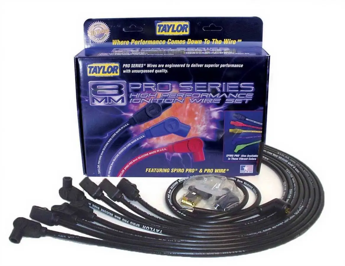 Taylor Sbc 8Mm Spiro-Pro Wire Set Black 90 Degrees 1