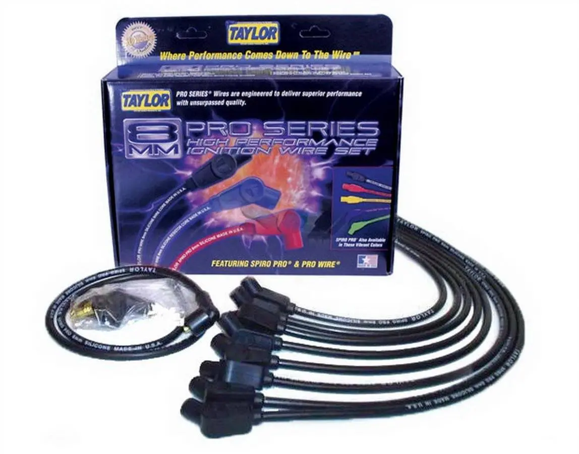 Taylor Bbc 8Mm Spiro-Pro Race Plug Wire Set Black 1