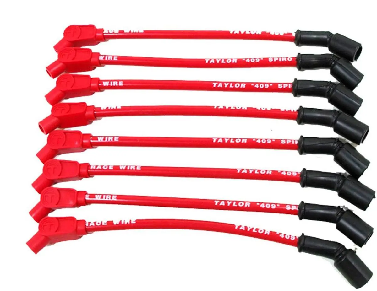 Taylor 409 Spiro-Pro Plug Wire Race Set 135-Deg Red 1