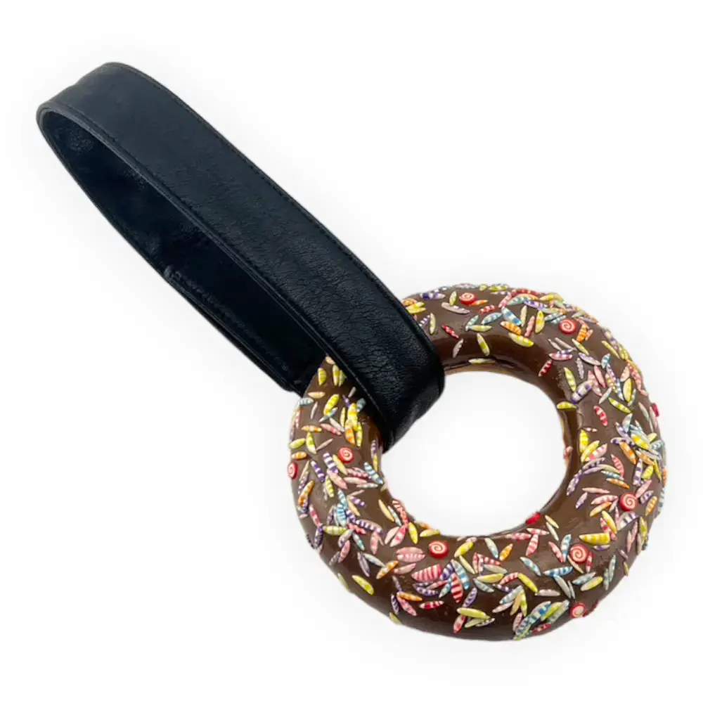 Tokyo Tom's Chocolate Glaze Donut With Sprinkle Hang Rings 1