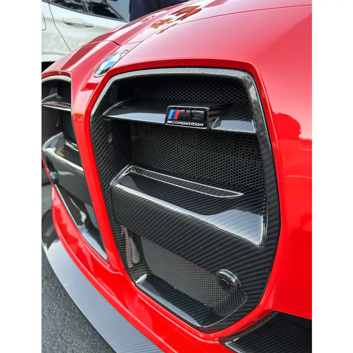 Vr Style Carbon Fiber Front Grille Replacement Set For Bmw G80 M3 G82 G83 M4 1