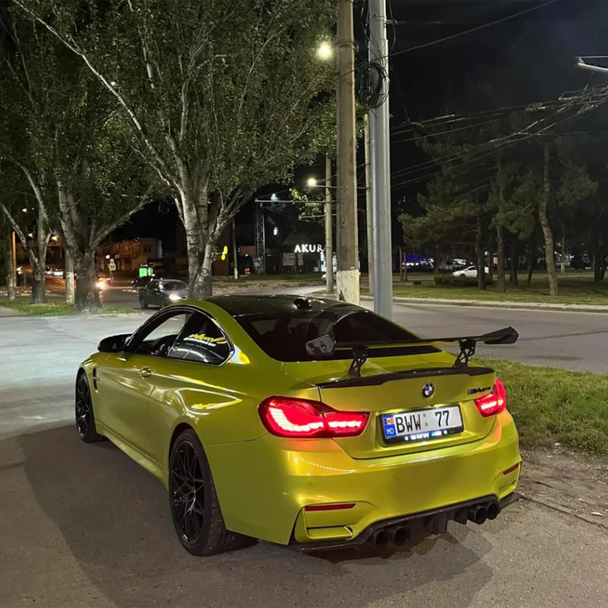 Gts Style Carbon Fiber Rear Wing For Bmw F82 F83 M4 1