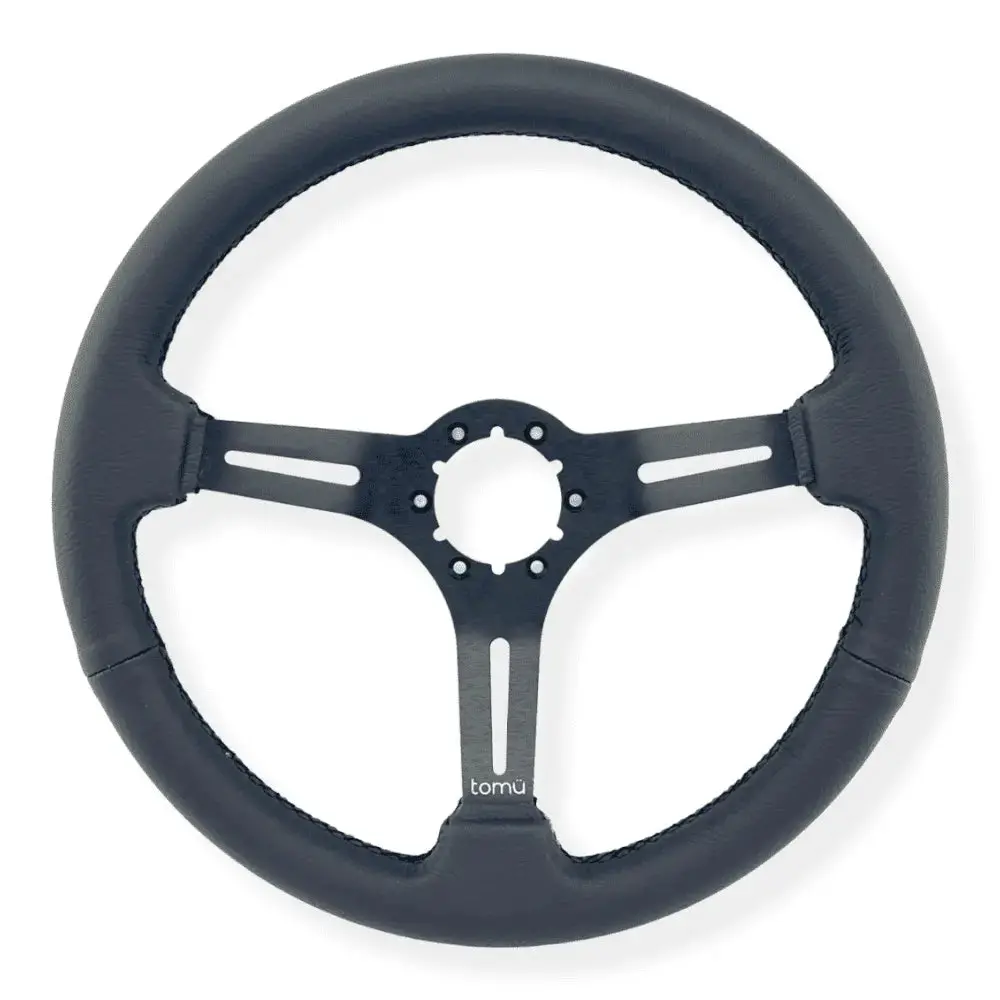 Tomu Akagi Black Leather Steering Wheel 1