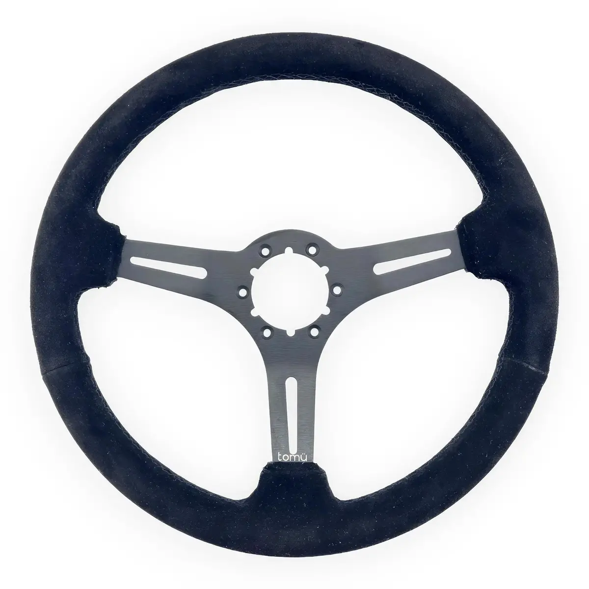 Tomu Akagi Black Suede Steering Wheel 1