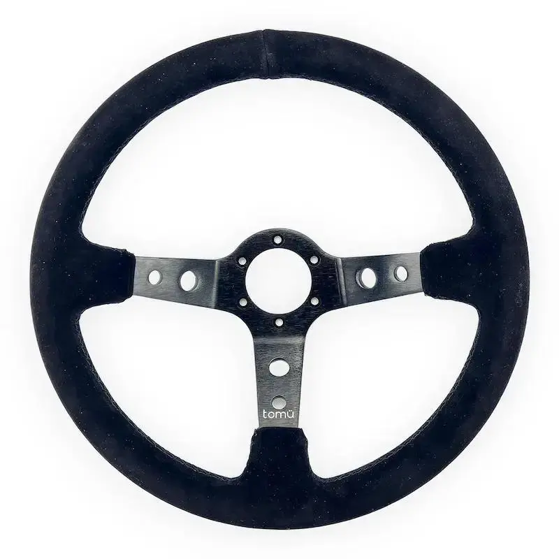 Tomu Ebisu Black Spoke With Black Suede Steering Wheel 1