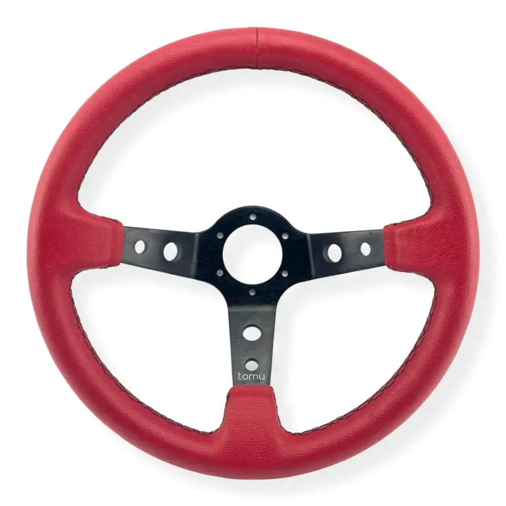 Tomu Ebisu Black Spoke With Red Leather Steering Wheel 1