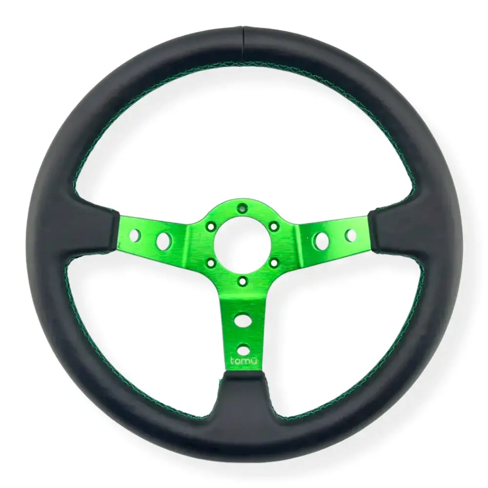 Tomu Ebisu Green Spoke With Black Leather Steering Wheel 1