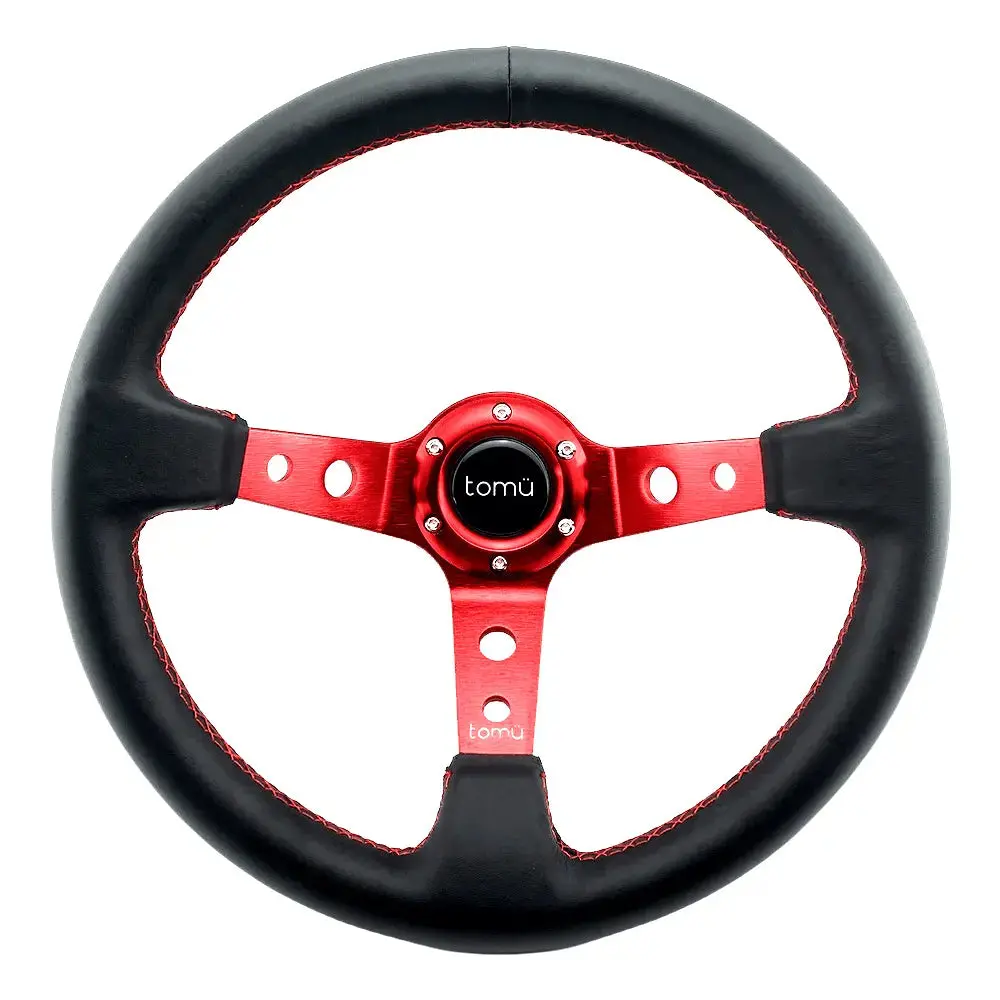 Tomu Ebisu Red Spoke With Black Leather Steering Wheel 1