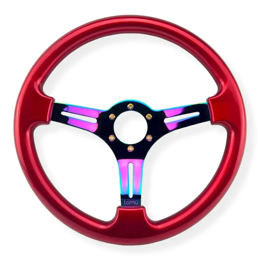 Tomu Hakone Candy Red With Neo Chrome Spoke Steering Wheel 1