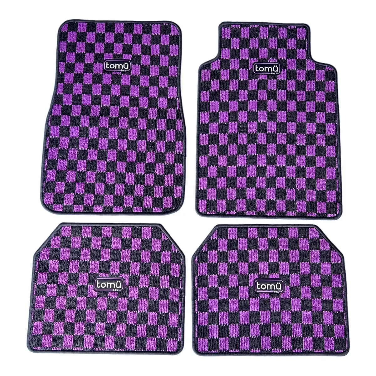 Tomu Purple Checker Floor Mats 1