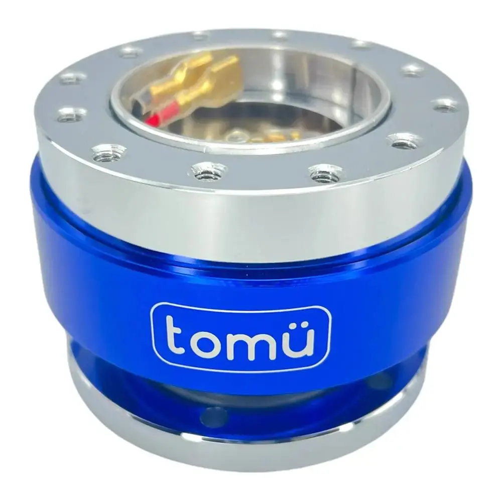 Tomü Steering Wheel Quick Release - Blue & Silver 1