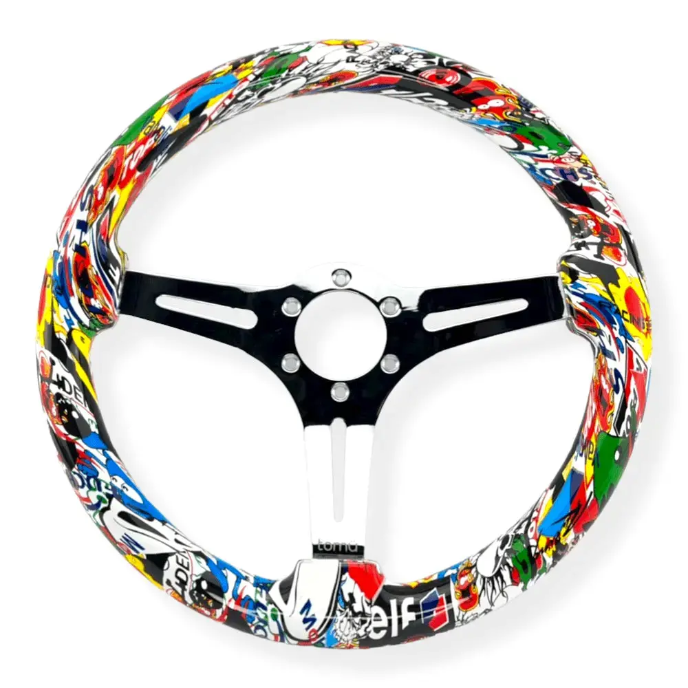 Tomu Sticker Bomb Steering Wheel 1